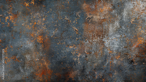 Grunge rusty gray metal corten steel stone background  wallpaper texture banner panorama. © Tepsarit