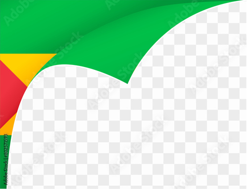 Sao Tome and Principe flag wave isolated on png or transparent background vector illustration.