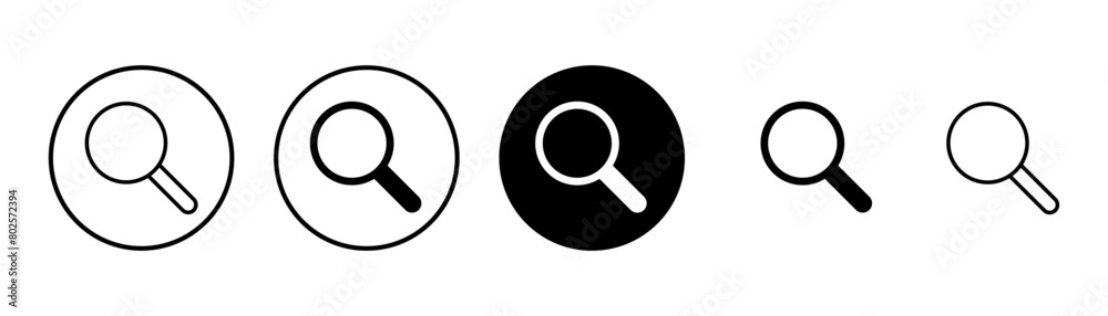 Search icon vector isolated on white background. Glass vector icon. search magnifying glass icon. Find Search icon vector isolated on white background. Glass vector icon. search magnifying glass icon. Find