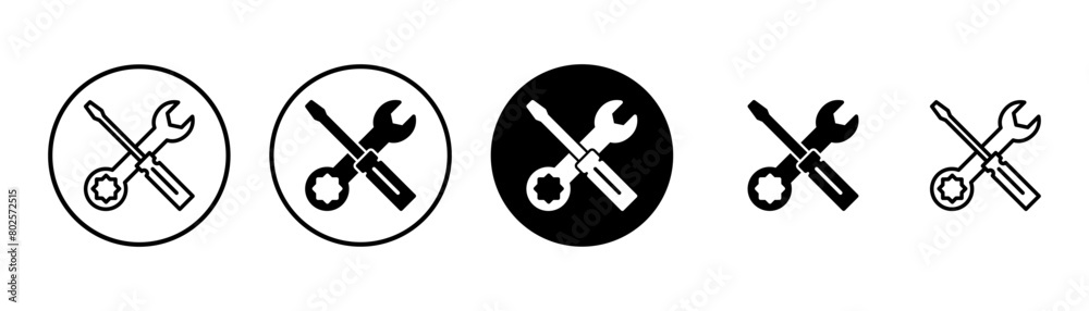 Repair icon vector isolated on white background. Wrench and screwdriver icon. settings vector icon. Maintenance. tools Repair icon vector isolated on white background. Wrench and screwdriver icon. settings vector icon. Maintenance. tools