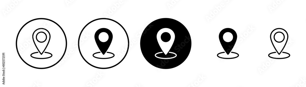 Pin icon vector isolated on white background. Location icon. Map pointer icon. Point. Locator. Address Pin icon vector isolated on white background. Location icon. Map pointer icon. Point. Locator. Address