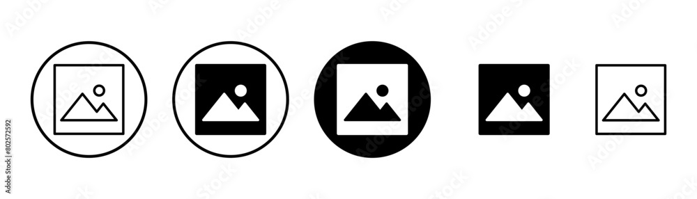 Picture icon vector isolated on white background. Picture vector icon. photo gallery icon vector Picture icon vector isolated on white background. Picture vector icon. photo gallery icon vector