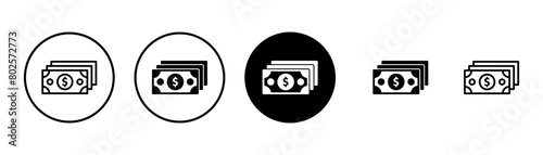 Money icon vector isolated on white background. Money vector icon. Dollar icon