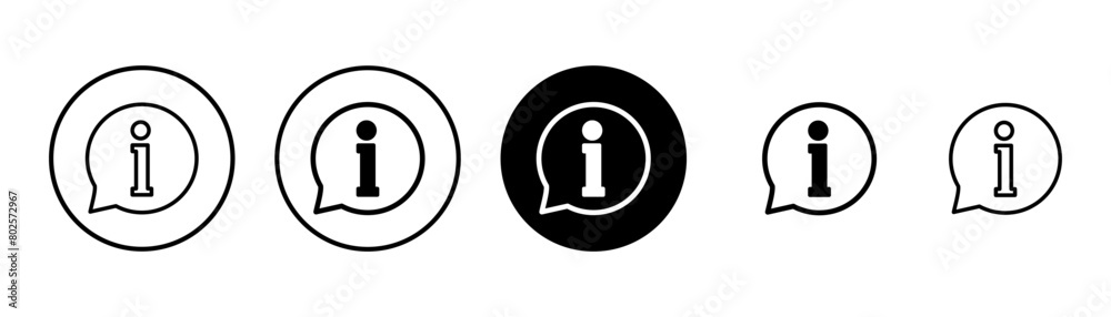 Information icon vector isolated on white background. Info sign. About us Information icon vector isolated on white background. Info sign. About us