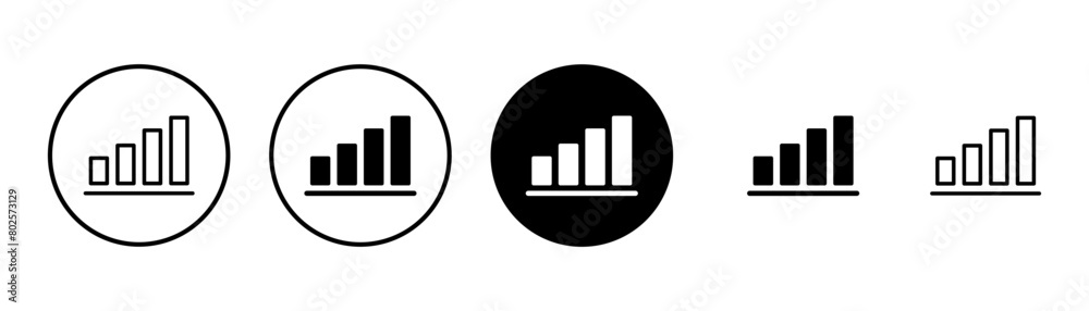 Growing graph Icon vector isolated on white background. Chart icon. Graph vector Growing graph Icon vector isolated on white background. Chart icon. Graph vector