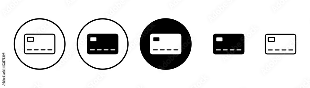 Credit card icon vector isolated on white background. Credit card payment icon vector