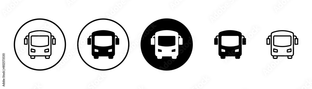Bus Icon vector isolated on white background. Black bus vector icon Bus Icon vector isolated on white background. Black bus vector icon