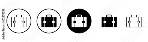 Briefcase icon vector isolated on white background. Briefcase vector icon