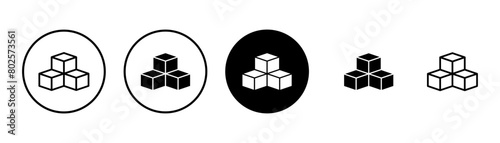 Box icon vector isolated on white background. Cardboard box, packaging open. Box vector icon