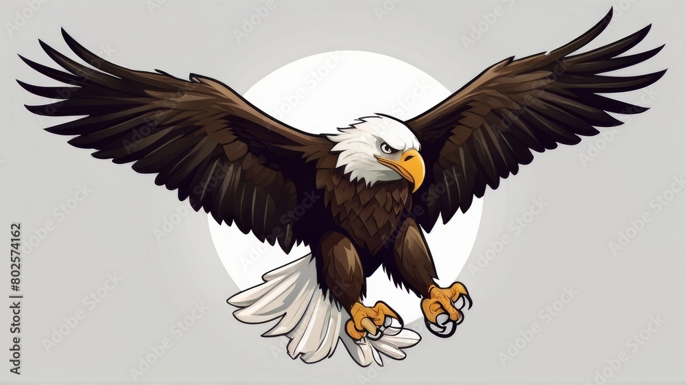 Fototapeta premium Bald Eagle minimalist logo