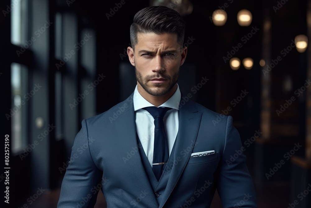 Dapper businessman in a dark suit Dapper businessman in a dark suit