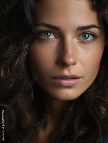 Captivating portrait of a woman with striking eyes