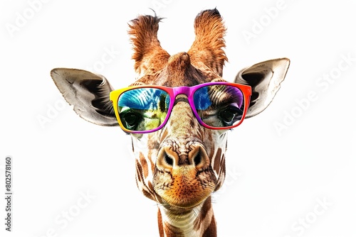 Hip Giraffe Design: Cartoon Character with Sunglasses