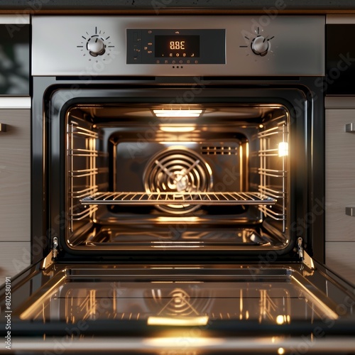 An oven is being set to a high temperature