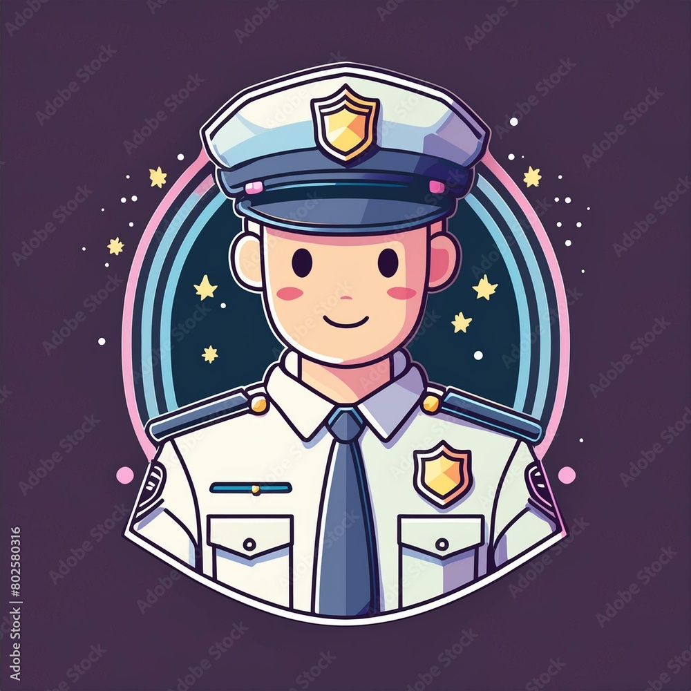 Illustration of police officer