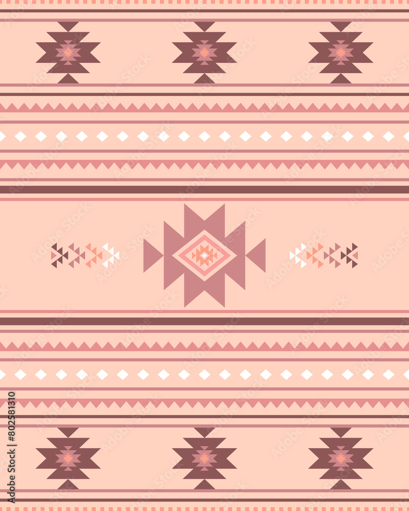 Naklejka premium Navajo southwest geometric seamless pattern fabric colorful design for textile printing