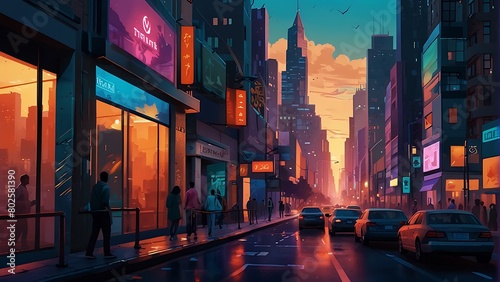night in the city Visions of Tomorrow Futuristic Cityscape