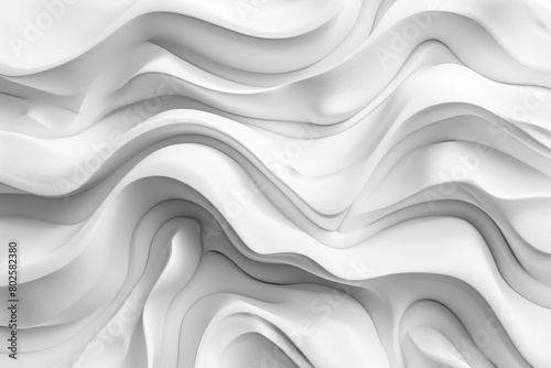 Graphic white 3D background with flowing lines.