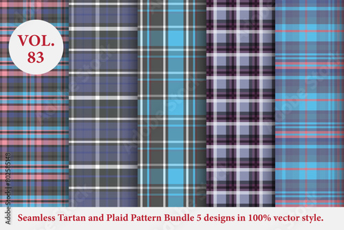 Tartan and Plaid Pattern Bundle Vol.83, Buffalo Vector, Fabric background wallpaper
