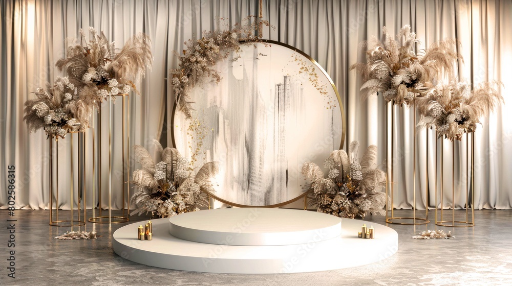 background wedding modern 3D rendering