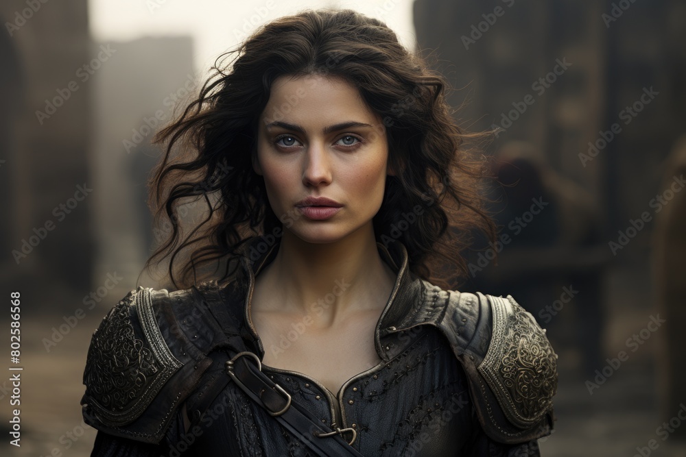 Intense gaze of a mysterious woman Intense gaze of a mysterious woman