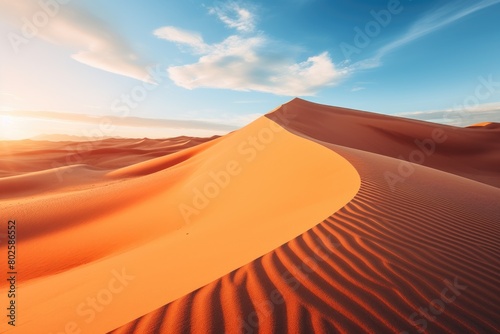 Stunning desert landscape with majestic sand dunes