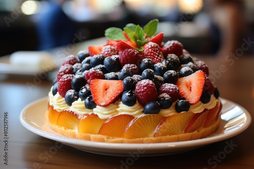 Delicious Fruit Tart with Berries and Citrus