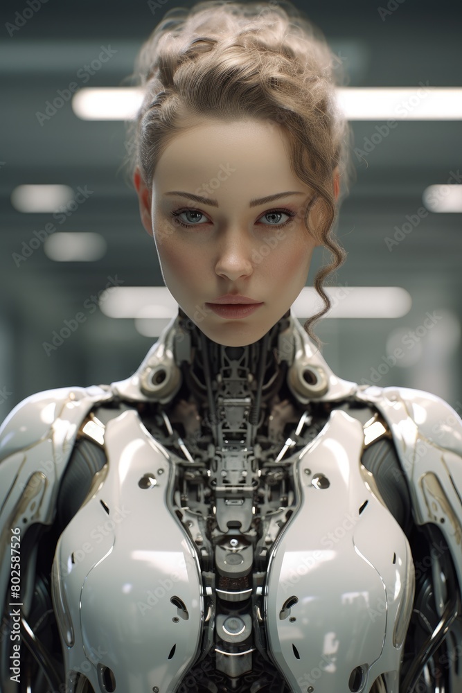 Futuristic android woman portrait Futuristic android woman portrait