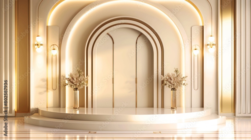 Fototapeta premium background wedding modern 3D rendering