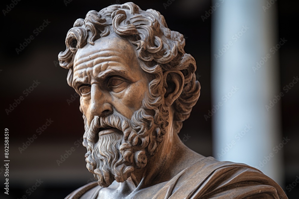 Detailed sculpture of an ancient philosopher Detailed sculpture of an ancient philosopher