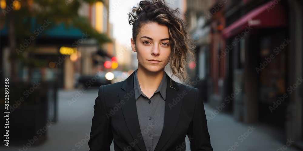 Confident young woman in business attire Confident young woman in business attire