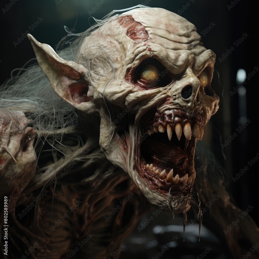 Naklejka premium Terrifying Demonic Creature