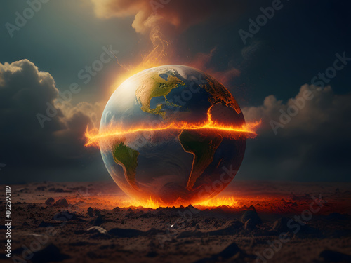 earth and fire, AI Generation image