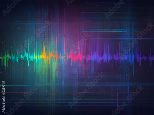 Digital abstract background with lines, AI Generation image