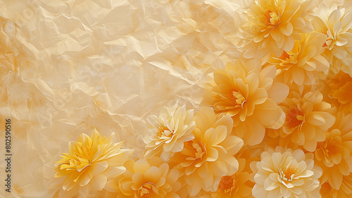 A close up of a bunch of yellow flowers on a white background