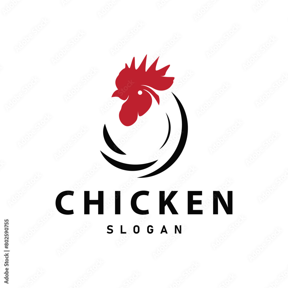 Chicken Logo, For Roast Chicken Restaurant, Farm Vector, Simple Minimalist Design For Restaurant Food Business Chicken Logo, For Roast Chicken Restaurant, Farm Vector, Simple Minimalist Design For Restaurant Food Business