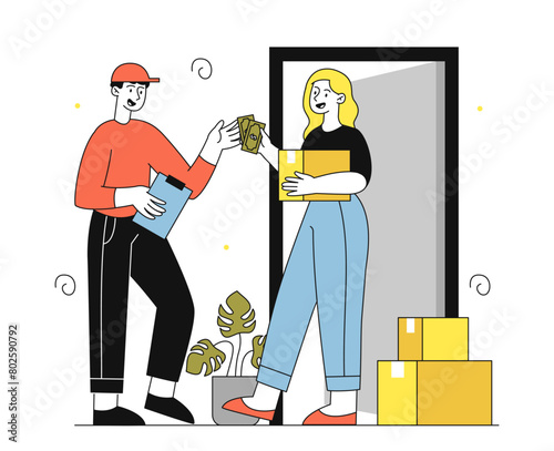 Cash on delivery vector linear
