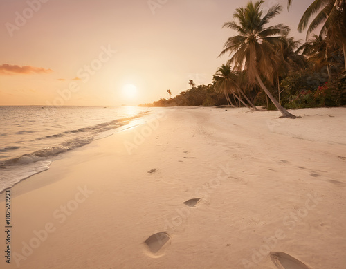 sunset on the beach