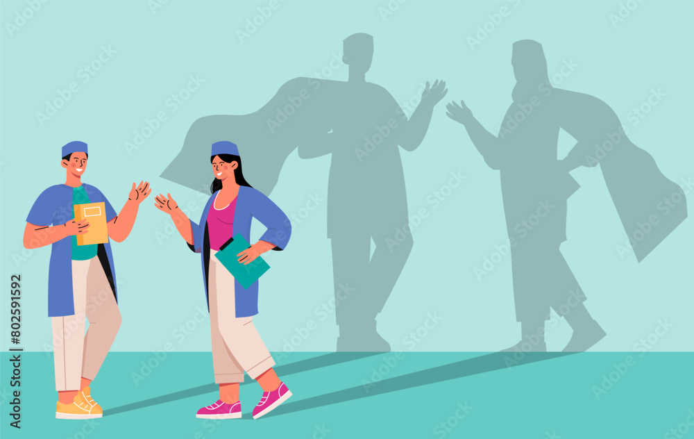 Obraz premium Doctors super hero vector concept