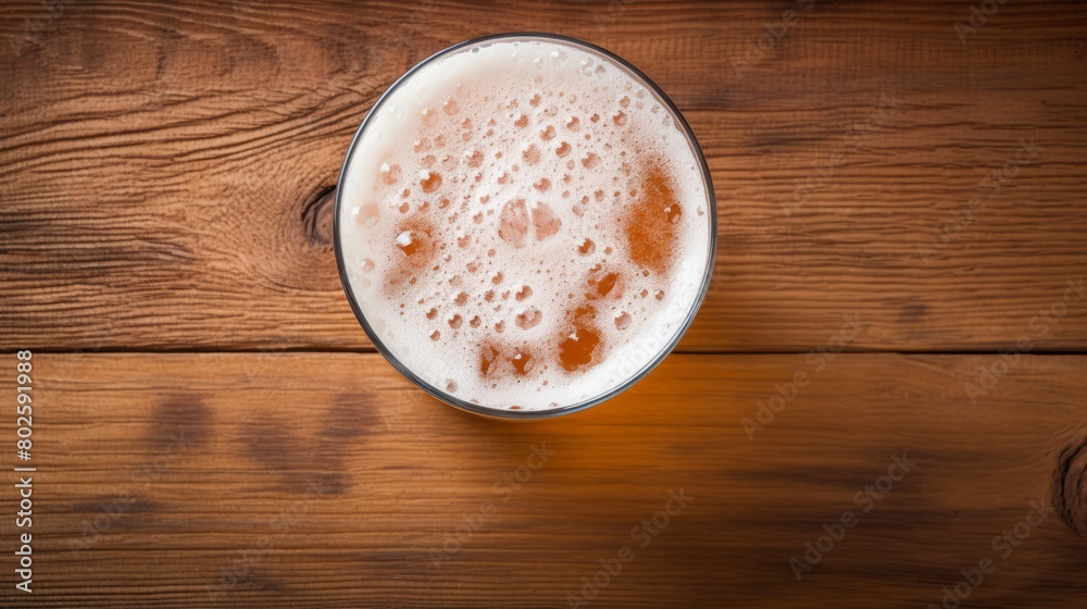 glass of coffee on wooden table glass of coffee on wooden table