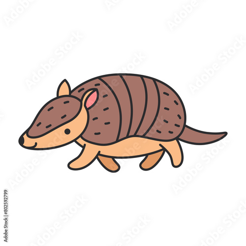 Cute armadillo illustration