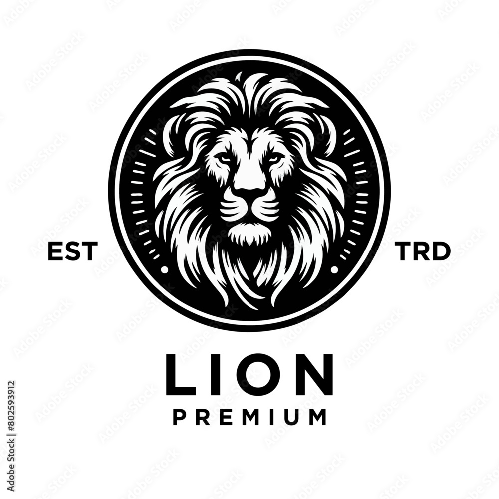 Lion logo icon vector illustration, emblem design Lion logo icon vector illustration, emblem design