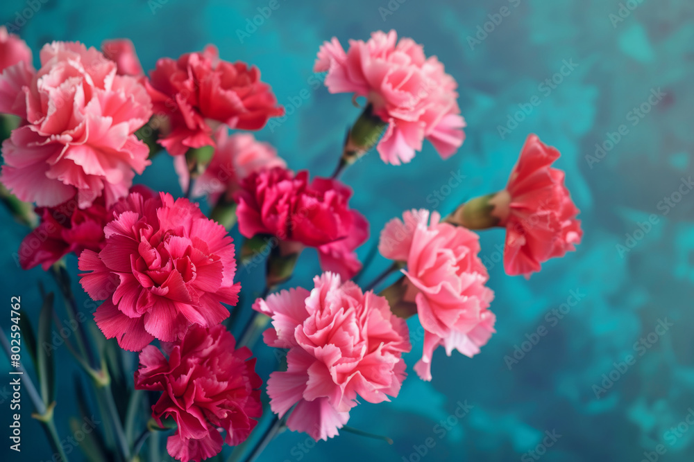 carnation flowers in pink and red for Mother's Day love gift carnation flowers in pink and red for Mother's Day love gift