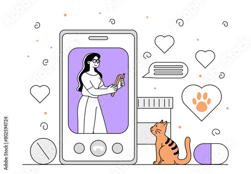 Online veterinarian vector linear