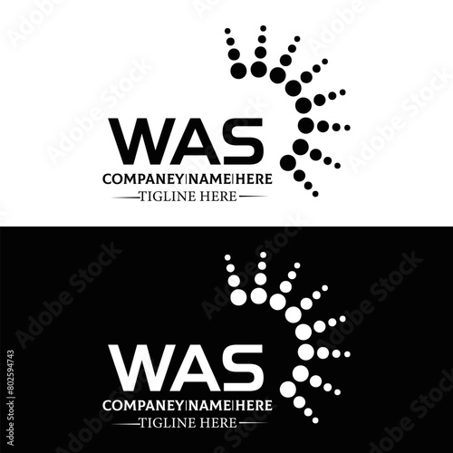 WAS set  WAS logo. W A S design. White WAS letter. WAS  W A S letter logo design. Initial letter WAS letter logo set  linked circle uppercase monogram logo. W A S letter logo vector design. 