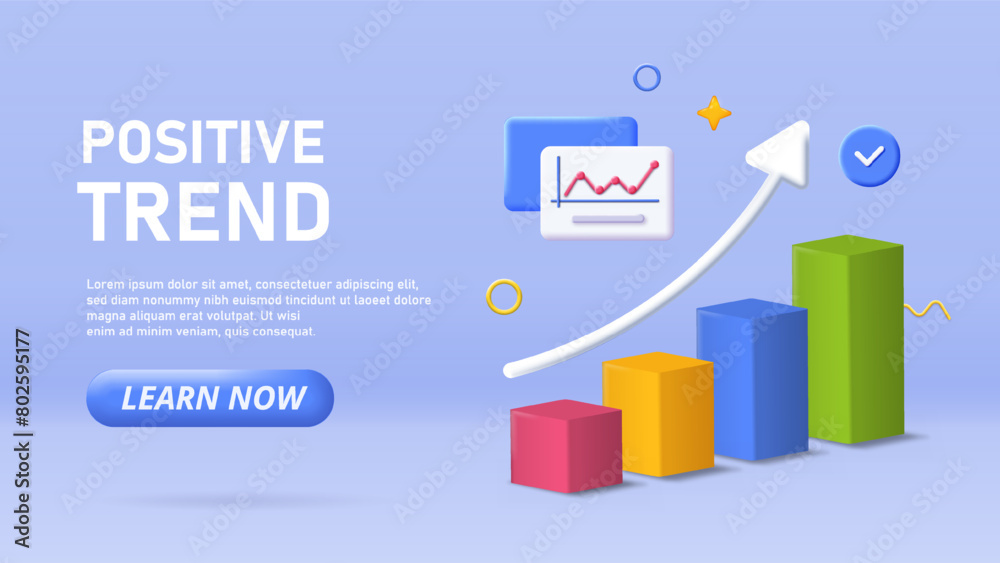 Positive trend vector poster
