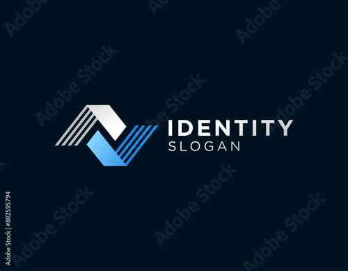 Modern Letter N tech, trading, swap, arrow logo illustration