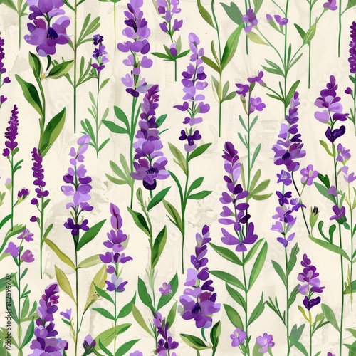 Beautiful Lavender Fields and Wildflowers Craft Paper Design