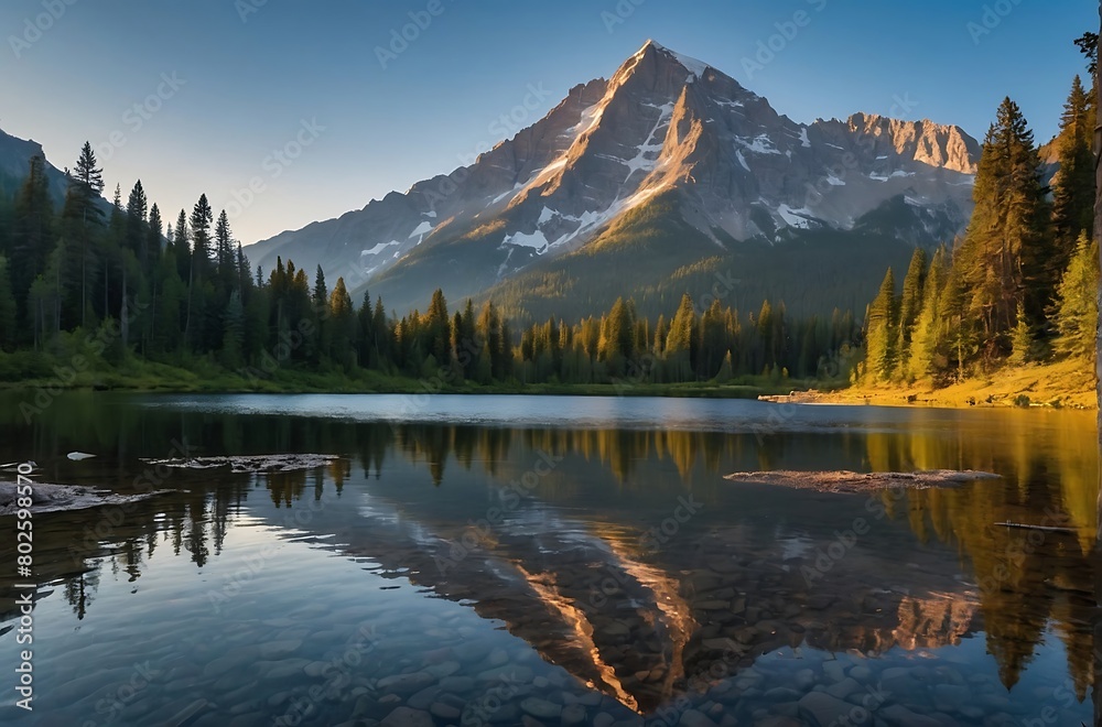 lake in the mountains Alpine Majesty A Glimpse into Nature's Grandeur