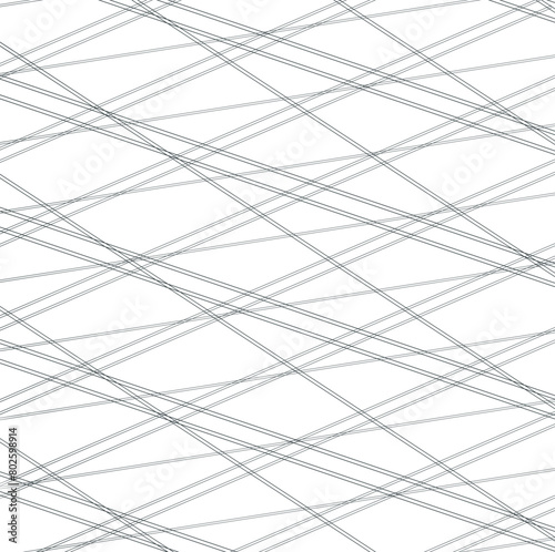 Wire in the form of straight fibers forms a texture or imitation of a spider's web.